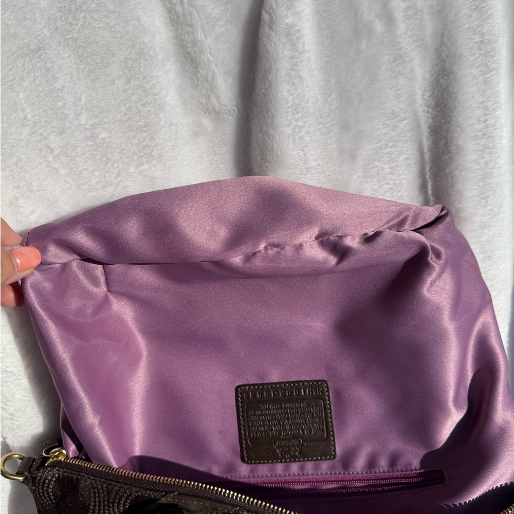 Coach Brown Satchel with Signature Monogram - Picture 8 of 10